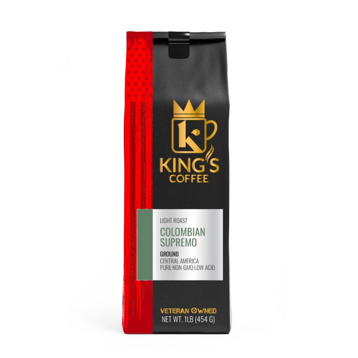 King's Coffee - Colombian Supremo-Light Roast-Ground